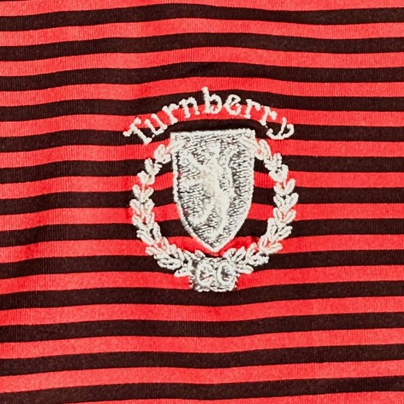 FootJoy Red & Black Striped Golf Polo - Picture 4 of 6